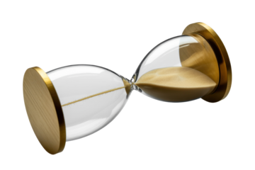 Elegant hourglass with flowing sand