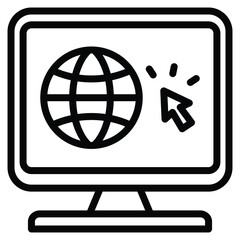 Webpage Icon Line Vector Illustration