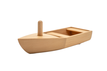Wooden toy boat