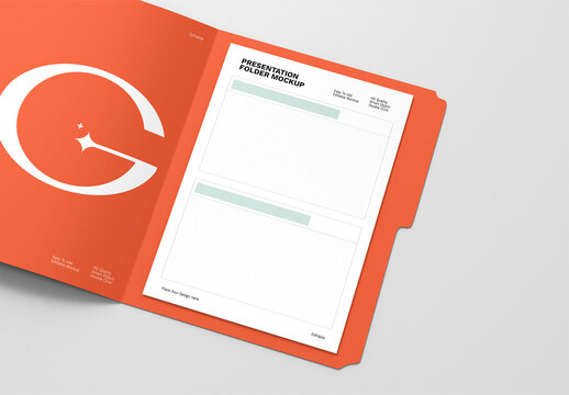 Pocket Presentation Folder Mockup