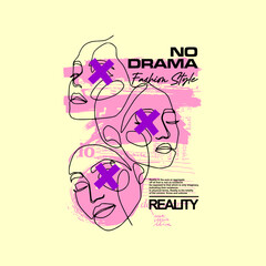 Obraz premium no drama simple vintage fashi...