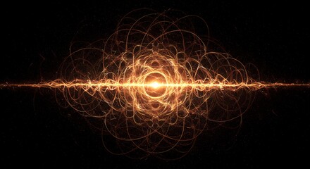 Complex abstract background visualizing the energetic fluctuations of the quantum field vacuum, representing fundamental subatomic structure and spacetime, data, abstract, science