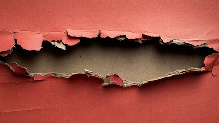Ripped red cardboard background
