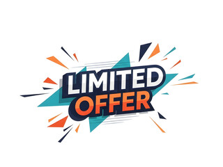 Eye-catching modern graphic design presenting an urgent limited time offer for retail promotions and special e-commerce sales. This dynamic advertisement announces an exclusive deal for customers.