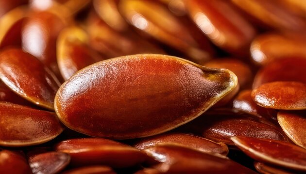 Close-up of Flax Seeds - A Nutritional Powerhouse.