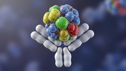 Intricate 3D Model of Molecular Structure, Emphasizing Scientific Complexity and Precision