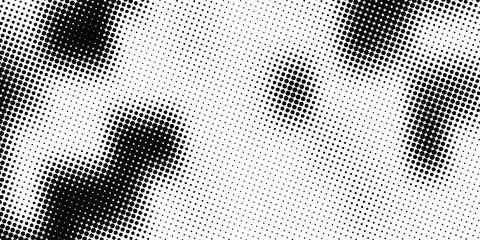 Abstract halftone dotted background. Monochrome pattern with stars.  Vector modern futuristic texture for posters, sites, business cards, postcards, labels, cover, stickers. Design mock-up layout.
