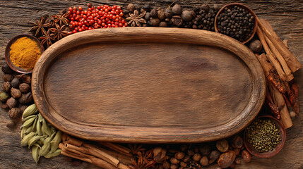 black pepper beans on wooden background ai genrative