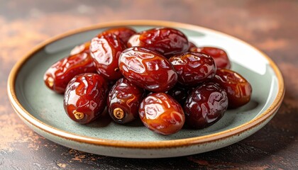 Plate of cheres on table with knife and bowl of chere in.