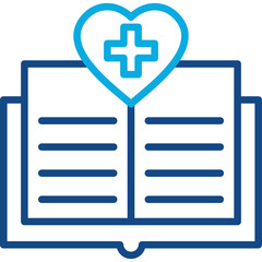 Obraz premium Medical Education line color icon