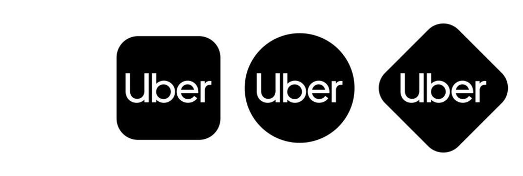 uber logo. uber icon. uber button 