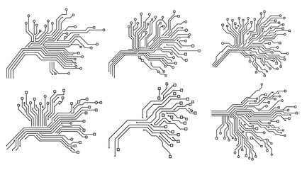 Abstract Circuit Tree Structure Illustration Showing Connectivity and Complexity