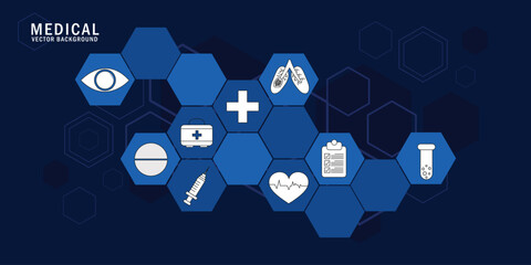 Health care icon pattern medical innovation concept background
