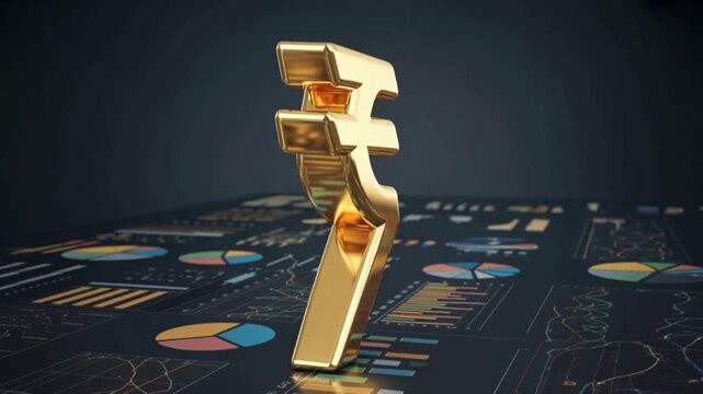 Indian rupee symbol concept