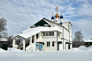 church in the snow