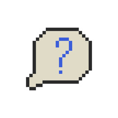 Obraz premium question mark bubble chat pixel