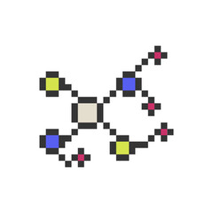 Fototapeta premium abstract element retro pixel art
