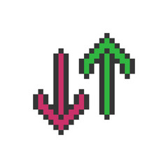 Fototapeta premium abstract arrows retro pixel art