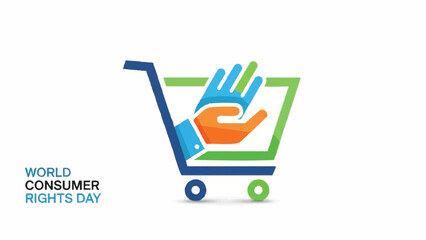 World Consumer Rights Day Shopping Cart Symbol.
