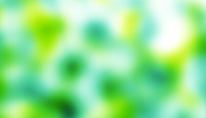 Obraz premium World environment day concept: green and blue abstract blur spots background with bokeh effect and transparency