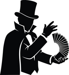 Magician performing card trick