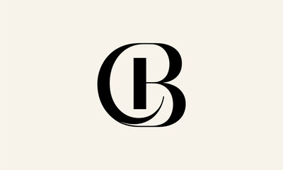 CB Letter Logo Vector Illustration , Initial CB Monogram Logo Design