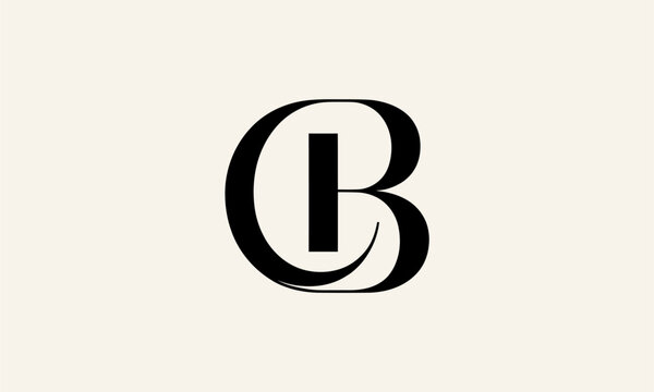 CB Letter Logo Vector Illustration , Initial CB Monogram Logo Design