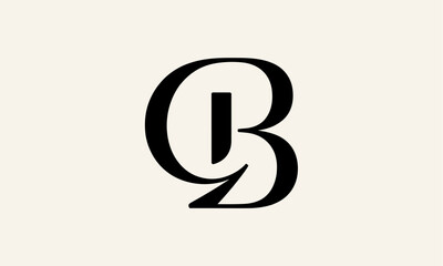 CB Letter Logo Vector Illustration , Initial CB Monogram Logo Design