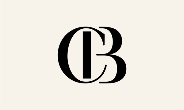 CB Letter Logo Vector Illustration , Initial CB Monogram Logo Design