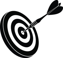 Dart hitting bullseye