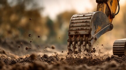 Digging machine earthwork