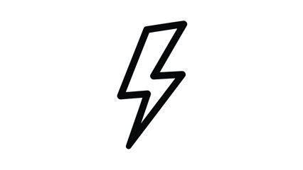 Simple black lightning bolt icon on white background.