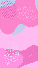 Abstract pink background with organic shapes and patterns