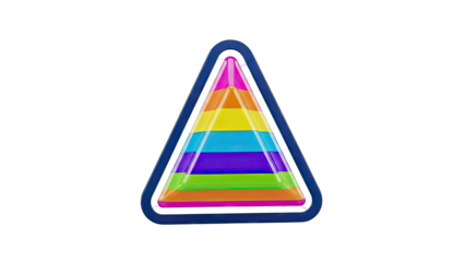 Rainbow Prism Pyramid within a Triangle Frame