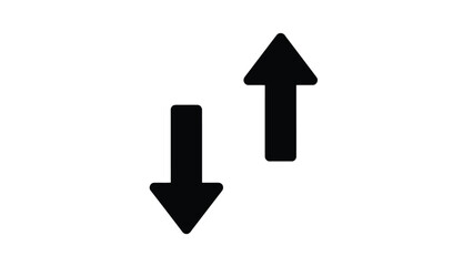 Black arrows pointing in opposite directions on white background.