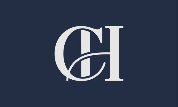 CH Letter Logo Vector Illustration , Initial CH Abstract Logo Design Vector
