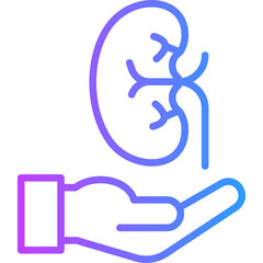 Fototapeta premium Organ Transplantation line gradient icon