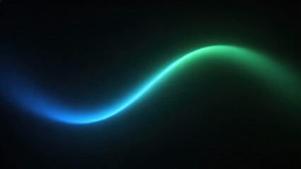 Abstract image of a smooth, glowing neon wave transitioning from blue to green against a dark background, showcasing vibrant color gradients and fluid motion.