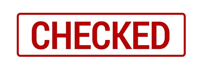 Checked Verification Mark Rubber Stamp Illustration Isolated on White Background