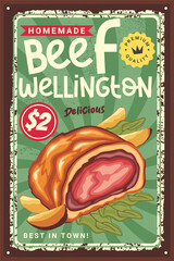 Delicious Homemade Beef Wellington Promotional Poster