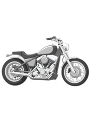 Fototapeta premium Classic Cruiser Motorcycle With Spoked Wheels