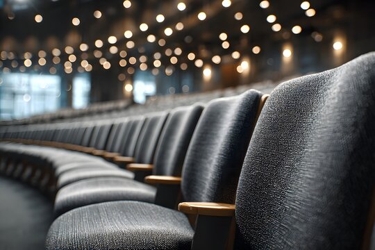 Empty seminar hall with empty seating, corporate training