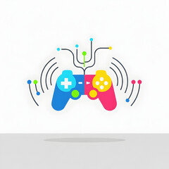 Colorful Game Controllers with Wireless Connectivity.