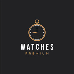 Abstract logo design for premium and luxury vintage watches. Logo for business, watch shop and brand.