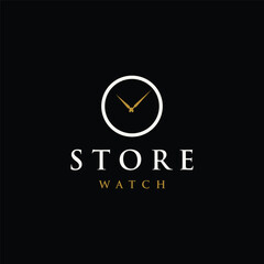 Abstract logo design for premium and luxury vintage watches. Logo for business, watch shop and brand.
