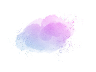 Obraz premium Blush blue purple watercolor stains Paint stroke hand drawn for illustration design, invitation and birthday .Abstract watercolor background.