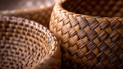 Closeup woven baskets