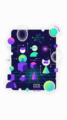 Vibrant Abstract Shapes and Geometric Forms.