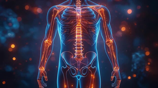 人体内部を光で示す表現が生命エネルギーを可視化