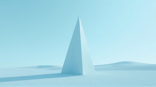 Serene Landscape with Geometric Shape